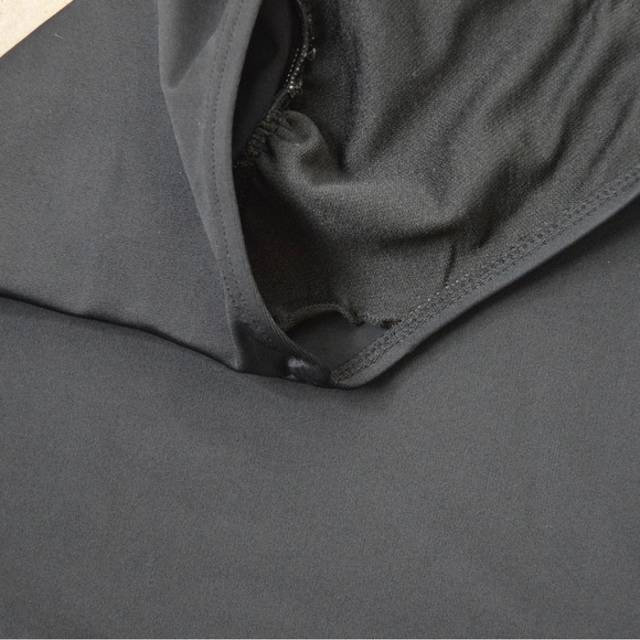 Hula Honey Black Halter Tie Ruffle Trim V Neck Tankini, Size Small - Picture 5 of 8